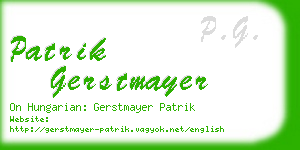 patrik gerstmayer business card